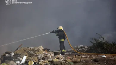 На Дніпропетровщині пожежники 2 дні гасили 2,5 гектарів сміття