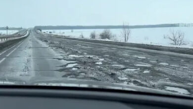 На міжнародній трасі "Київ - Одеса" водії рухаються зі швидкість 10 км/год і гублять колеса у ямах (Відео)