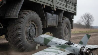 На Одещині водій власноруч прибрав від своєї вантажівки "шахед", який впав під колеса (Відео)