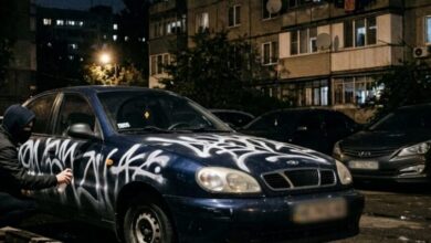 У Дніпрі невідомі за ніч обмалювали автівки матюками (Фото)