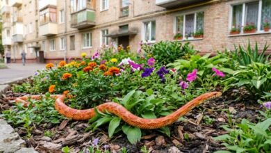 Неподалік Дніпра на клумбі оселилася червона щуряча змія: чому її потрібно рятувати (Фото)