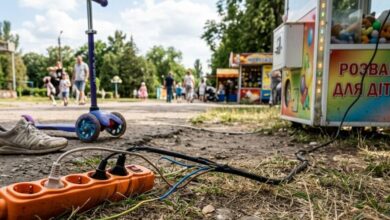 У парку на Дніпропетровщині розетки загрожують безпеці відвідувачів (Фото)