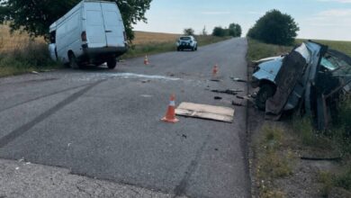 На Дніпропетровщині зіткнулися міжнародна маршрутка і вантажівка: постраждало 2 людей (Відео)