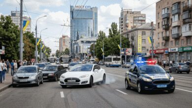 У Дніпрі поліцейський автомобіль гнався за Tesla у стилі ігор GTA (Відео)